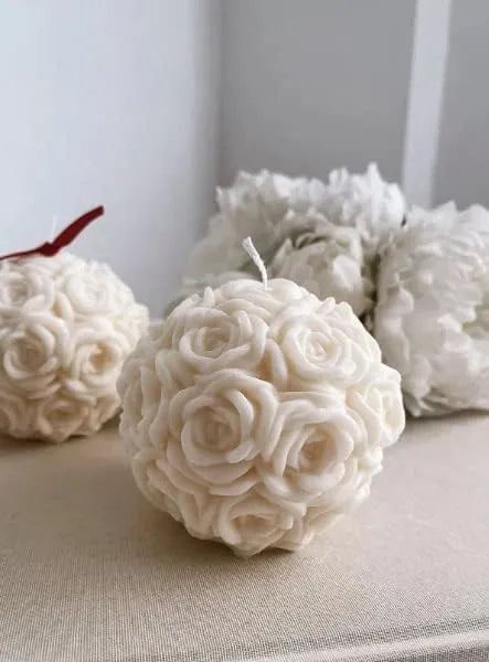 Esfera de Rosas Flores — Vela de Soya Aromática