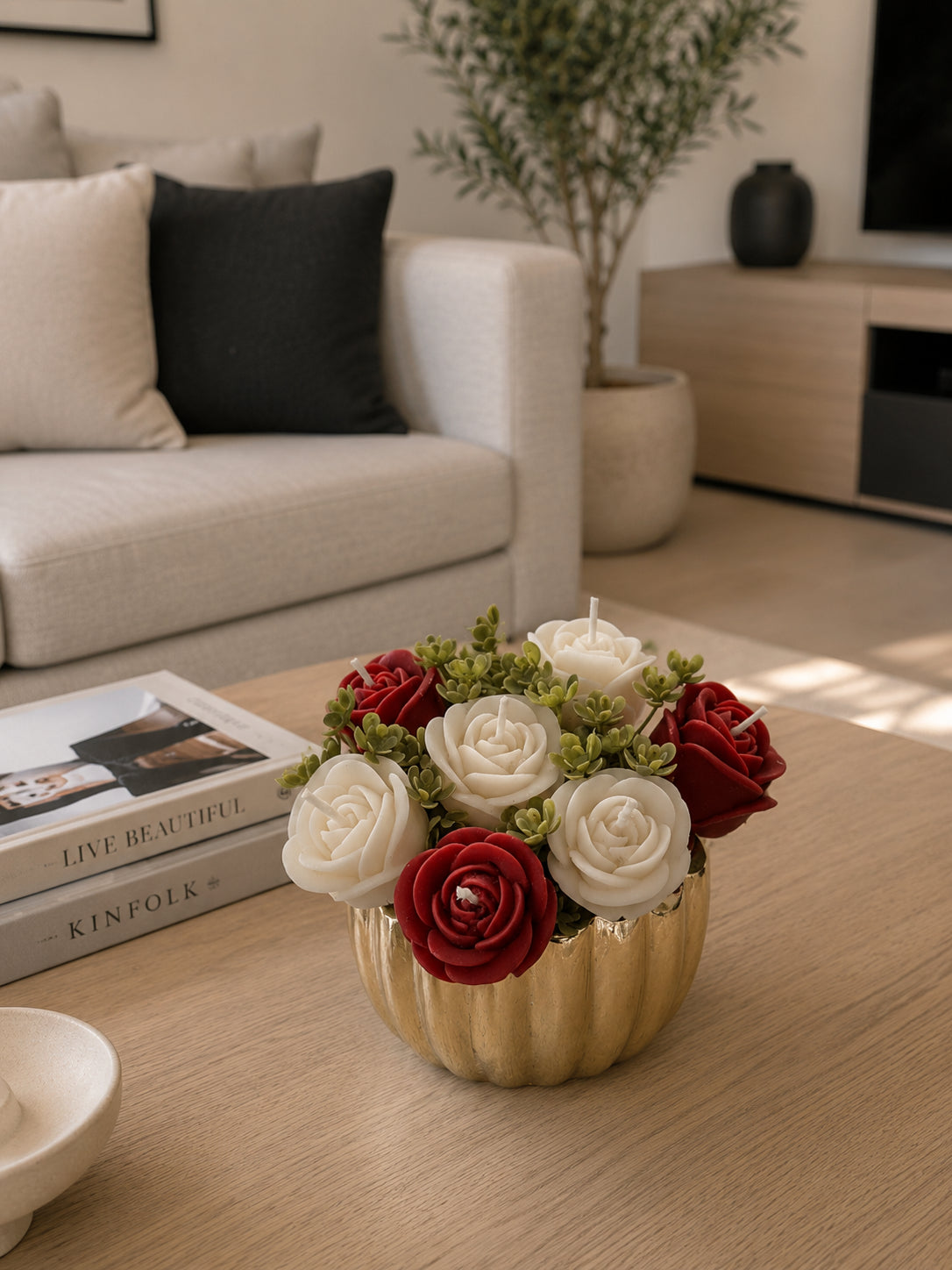 Rosas - Ramo Bouquet de Velas Aromáticas 7 uds