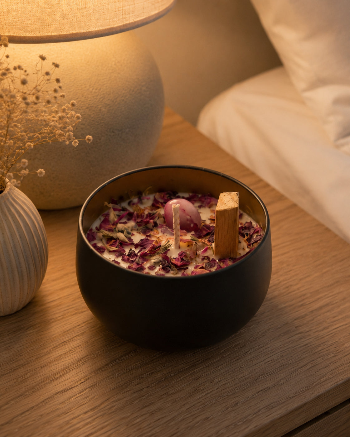 Ritual — Vela de Soya con Palo Santo y Cuarzo