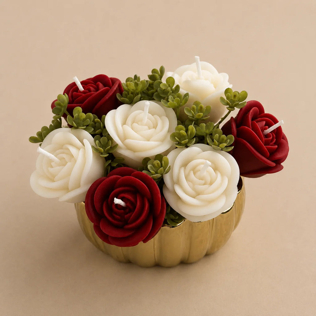 Rosas - Ramo Bouquet de Velas Aromáticas 7 uds