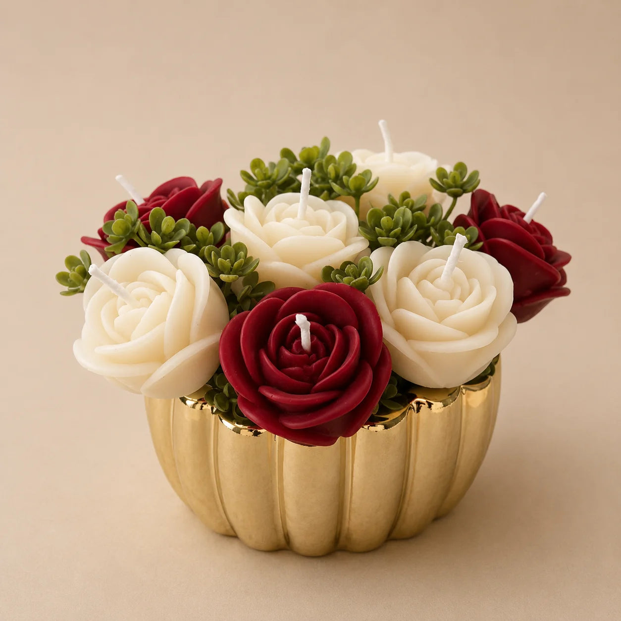 Rosas - Ramo Bouquet de Velas Aromáticas 7 uds
