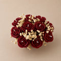 Rosas — Arreglo Bouquet Ramo de Velas de Soya Aromáticas y Base Dorada · 10 velas
