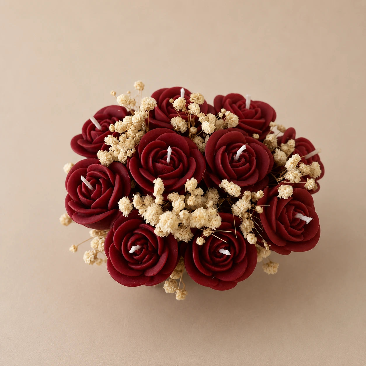 Rosas- Ramo Bouquet Flores de Velas Aromáticas 10 uds