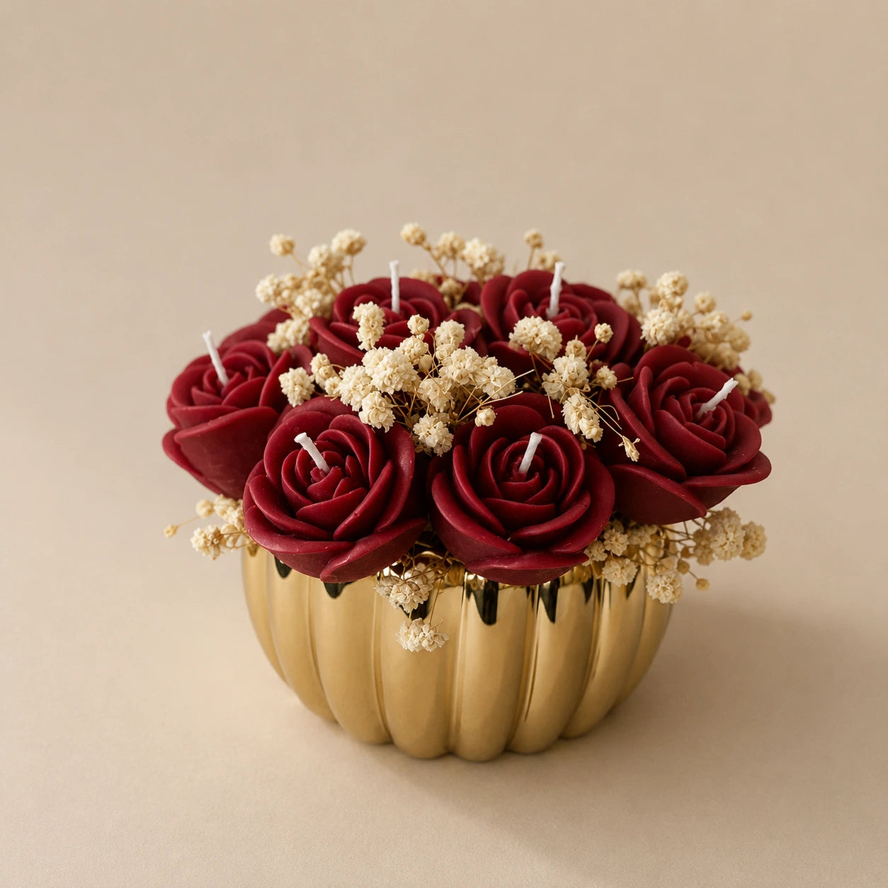 Rosas- Ramo Bouquet Flores de Velas Aromáticas 10 uds