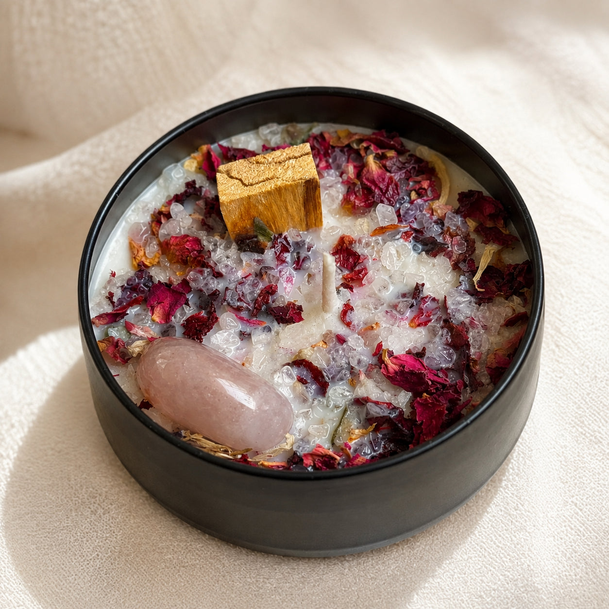 Ritual — Vela de Soya Aromática con Palo Santo y Cuarzo