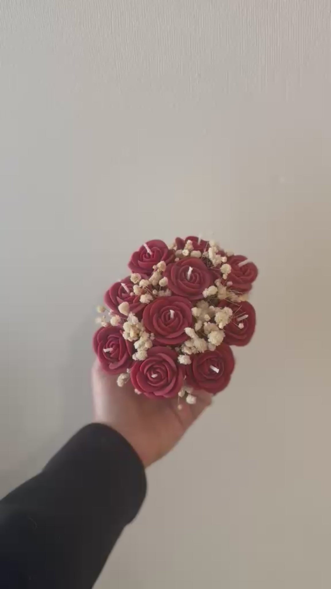 Rosas- Ramo Bouquet Flores de Velas Aromáticas 10 uds